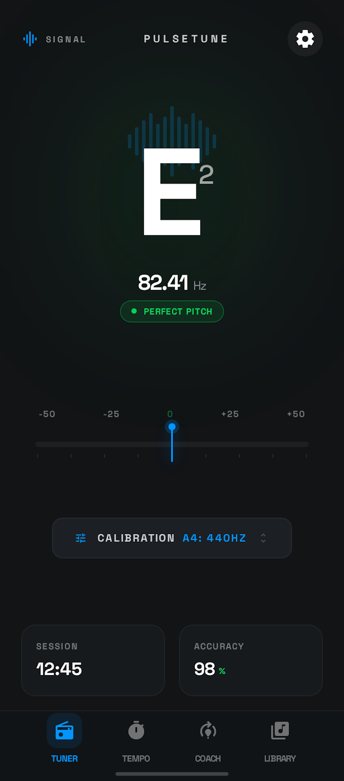 Captura del proyecto PulseTune